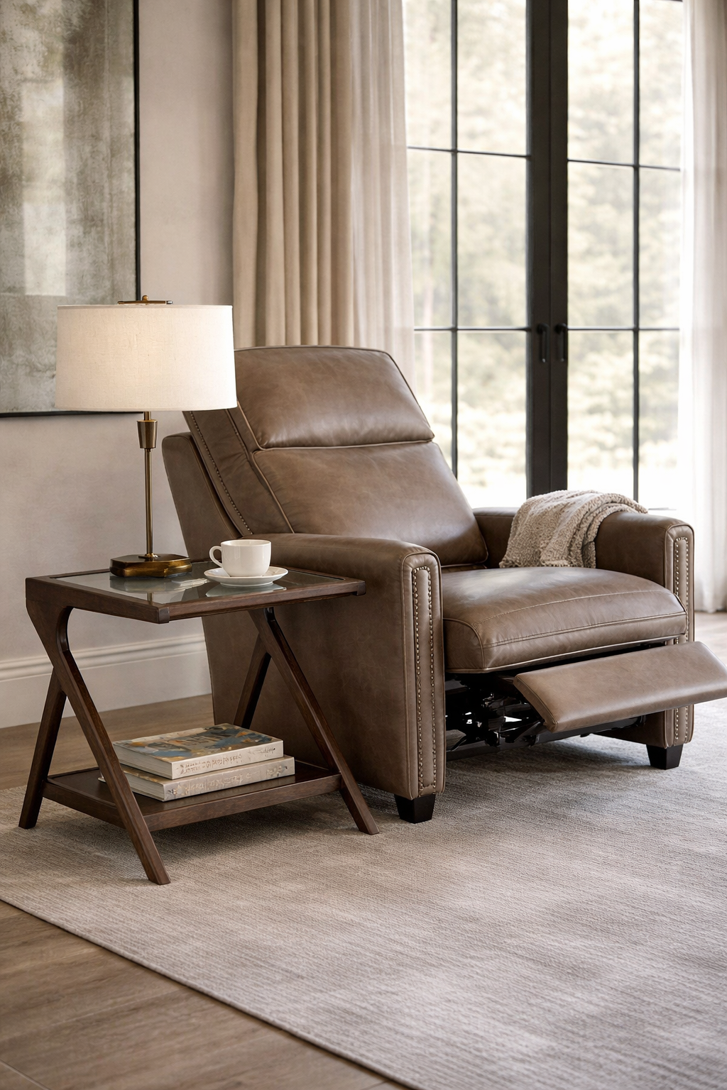CANBERRA WALNUT RECLINER TABLE