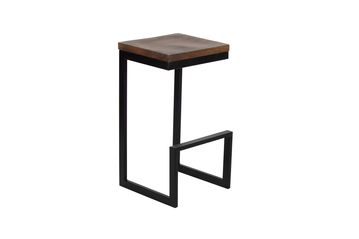 CUBE BAR STOOL WALNUT 2PK