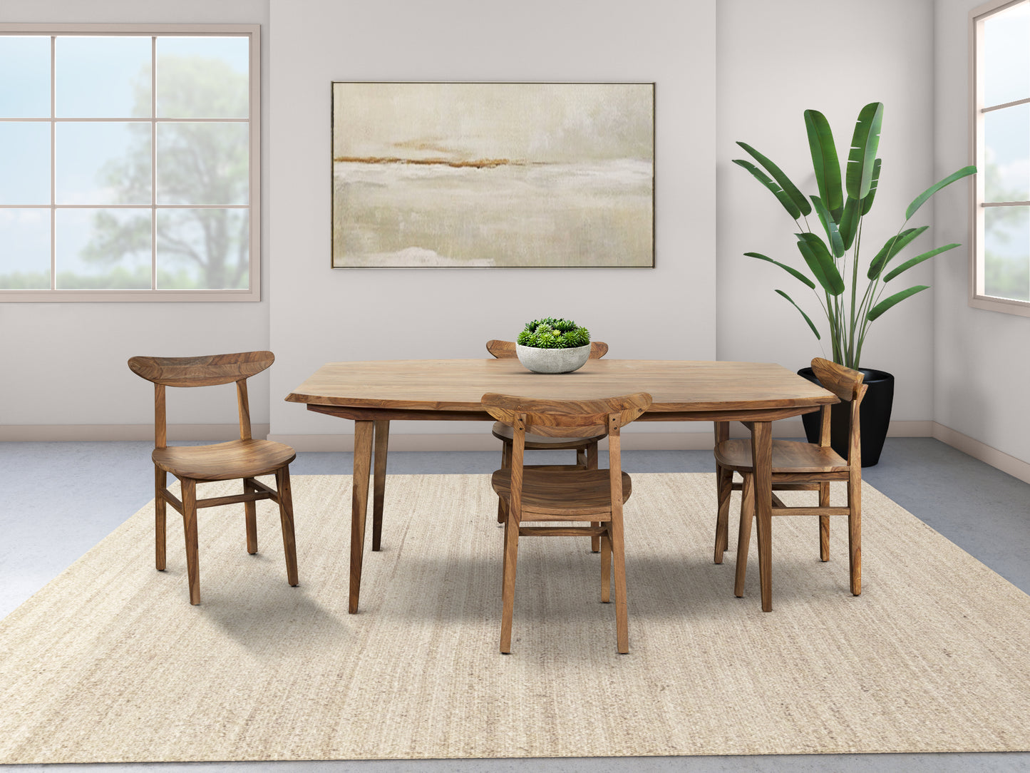 FUSION NATURAL DIN CHAIR 2PK