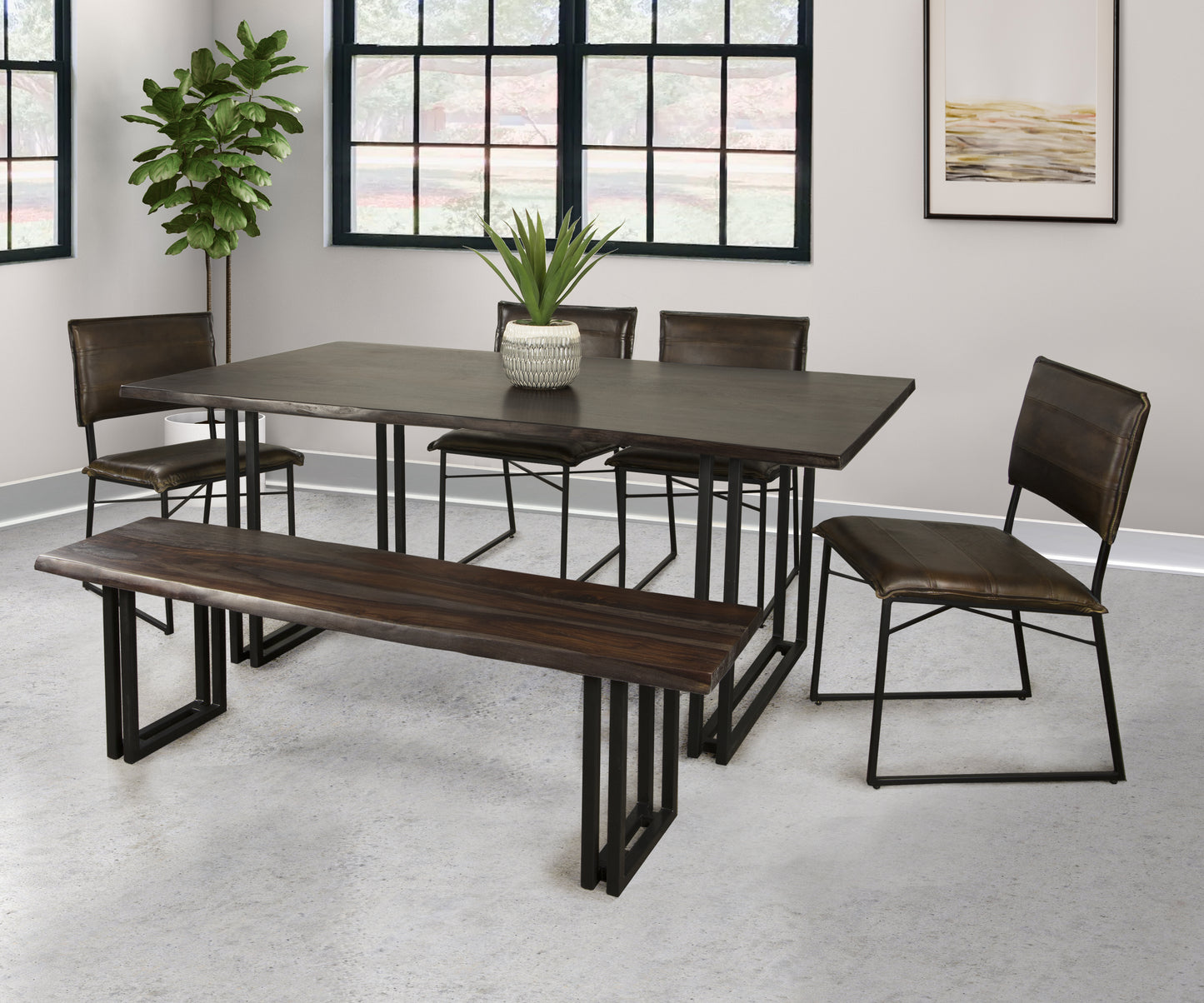 MALIN BROWN DINING CHAIR 2PK