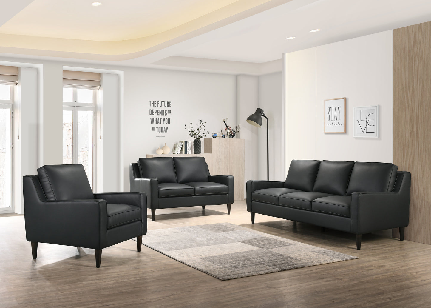 LAZIO BLACK LOVESEAT