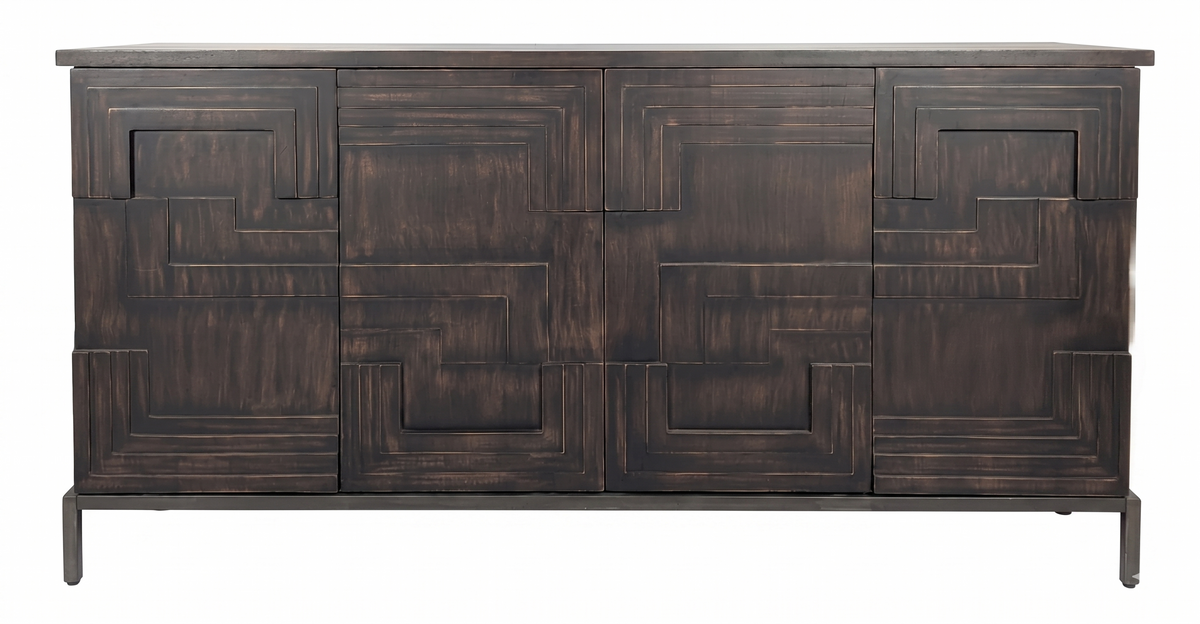 RUBEN BLACK SIDEBOARD 4 DOOR