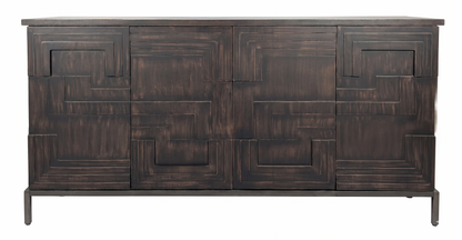 RUBEN BLACK SIDEBOARD 4 DOOR
