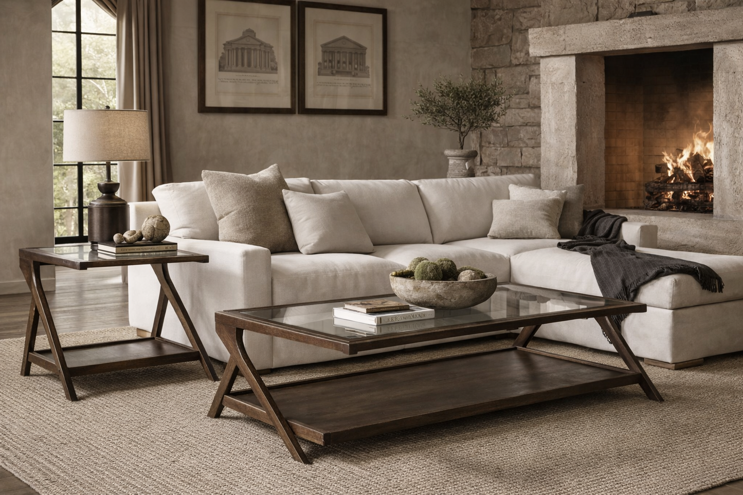 CANBERRA WALNUT COFFEE TABLE