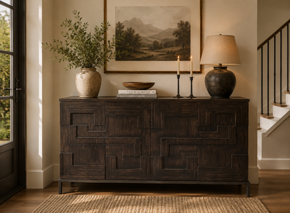 RUBEN BLACK SIDEBOARD 4 DOOR
