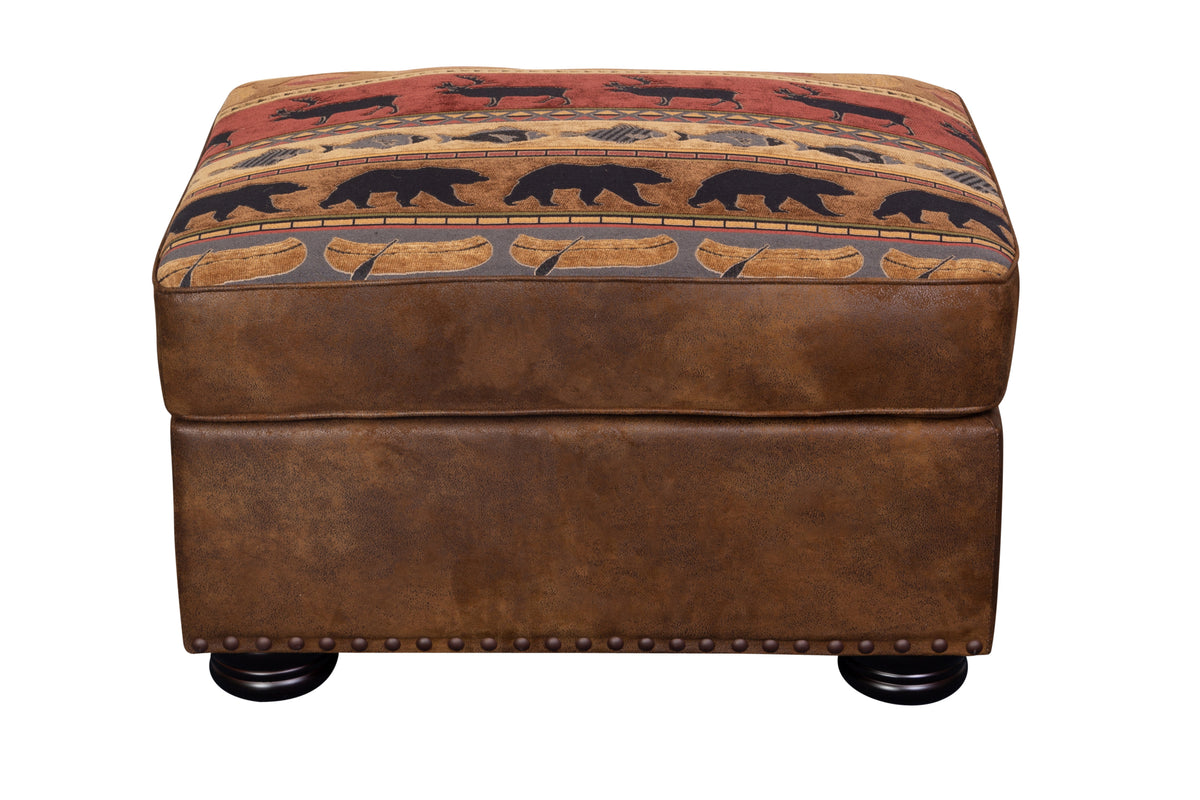 PINECREST BROWN OTTOMAN
