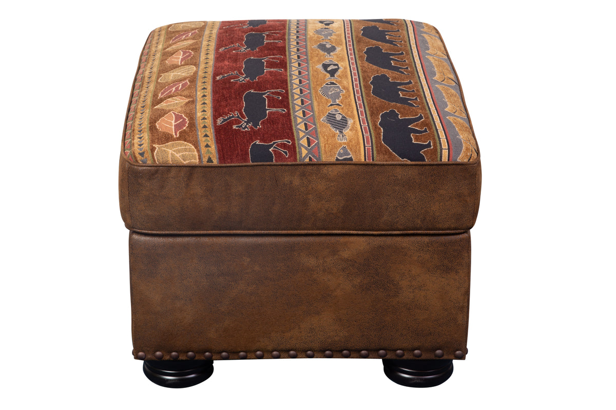 PINECREST BROWN OTTOMAN