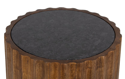 PINION WALNUT/BLACK END TABLE