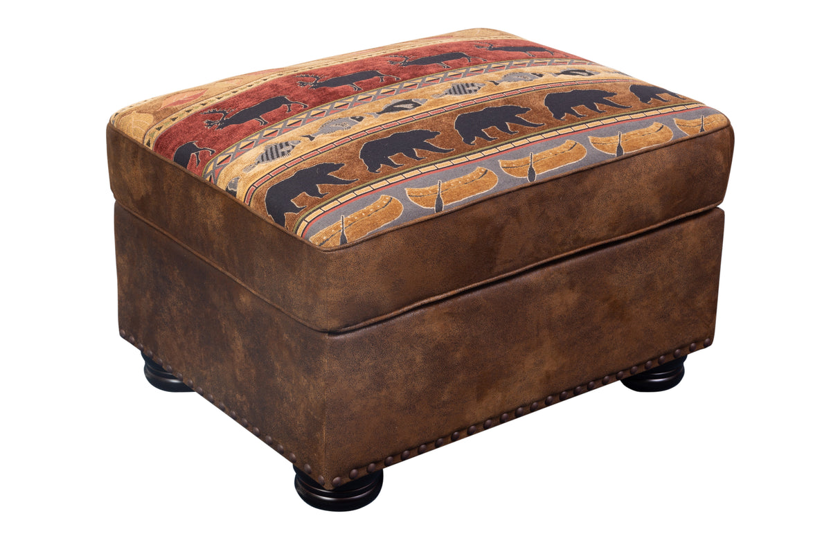 PINECREST BROWN OTTOMAN