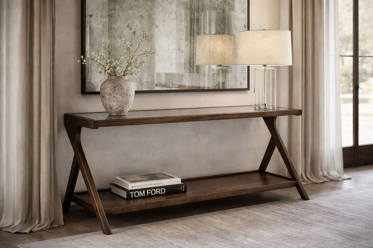CANBERRA WALNUT CONSOLE TABLE