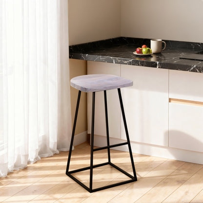 CLEMENT WHITE BAR STOOL