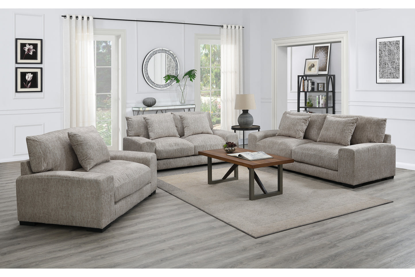 BIG CHILL PARCHMENT LOVESEAT