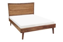 Fusion Brown Queen Swoop Bed Angle