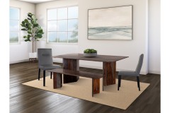 Cambria Midnight Dining Table & Bench, D8396-M