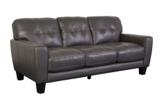Penner Gray Leather/Match Sofa by Porter Designs